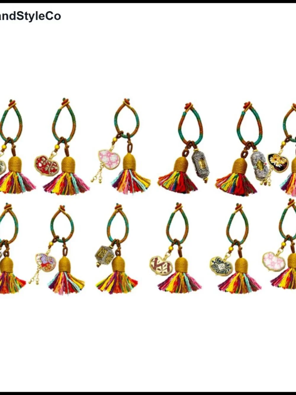 Handmade Tassel Keychain Bohemian Fringe Bag Charm Accessory
